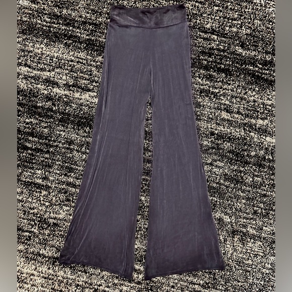 COMMANDO || Vegan Silk Wide-Leg Pants in Steel Blue - SZ XS 💫RARE💫 - Picture 3 of 8